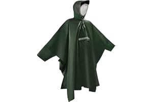 E EASTSTORM Poncho Antipioggia Impermeabile, mantella antipioggia Riutilizzabile, Impermeabile Portatile con Cappuccio per Adulto, Uomo e Donna, per Campeggio, Trekking, Pesca, Caccia, Escursione