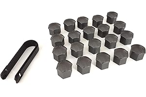 Skoda 000071215PUZ7 Radschraubenkappen Abdeckkappen Radschrauben, grau glänzend, nur für Standard-Radschrauben