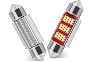 yufana 10 Pcs Innenbeleuchtung, Auto Led-Lampe, Auto Led Lampe 12V, Auto Led Licht, Auto Led Lampe, 12V LED Auto Innenbeleuchtung, für Jedes 12V Auto, Anhänger, Transporter, LKW, Wohnwagen(36MM)