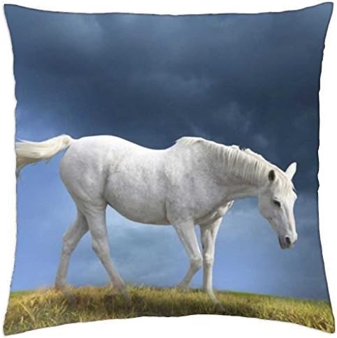 Camarillo White Horse - Throw Pillow Cover Case (18" x 18")