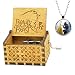 Produktbild Y & S Holz-Spieluhr - 18 Noten-Mechanik, antike Lasergravur, Spieluhr mit Handkurbel, Beauty and The Beast