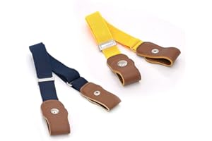 Anshili 2 Stücke Keine Schnalle Kinder Gürtel Einstellbar Elastisch Stretchgürtel für Jungen und Mädchen
