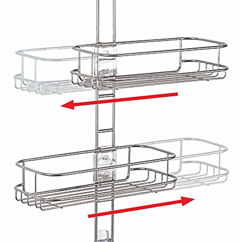 InterDesign 69286EU Linea Verstellbarer Dusch-Caddy, silber - 4