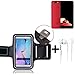 Produktbild K-S-Trade TOP Set für Elephone P8 Mini Neopren Jogging Armband Sportarmband Oberarmband für Elephone P8 Mini schwarz mit Reflektor Streifen + Ohrstöpsel. Fitness Lauf Armband
