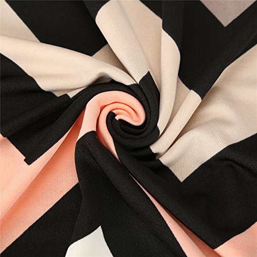 Sommerkleid Damen Partykleid Lang Chiffon High Waist Striped Sleeveless Beach Kleid Elegant – Très Chic Mailanda - 5