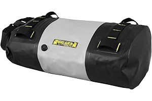 Nelson-Rigg Hurricane Wasserdichter Trockenrollbeutel, 10 l, Rolltop, inkl. Gurte zur Befestigung am Fahrzeug, Luftauslassventil, Schwarz/Grau