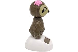 Fenteer Solarbetrieben Figur stehende Faultier Tiermodell Figur Solarspielzeug Auto Dekoration