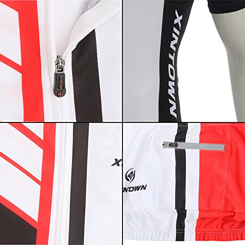 Skysper Herren Radtrikot Set Stilvolle Bequeme Kurzarm Radsportbekleidung + Fahrradhose - 4