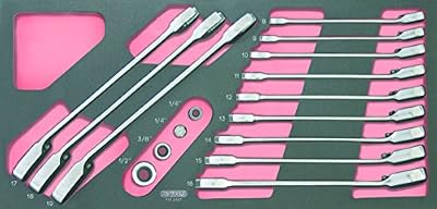 KS Tools Module de clés mixtes à cliquet réversible GEARplus® avec adaptateurs, 16 pièces KS TOOLS 713.2027