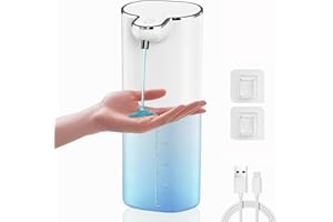 ‎JOSNOWN Josnown Seifenspender Wandbefestigung, 400ml Seifenspender Automatisch, USB Wiederaufladbar, 4 einstellbare Stufen, IPX5 Wasserdicht Elektrischer Seifenspender für Küchen Und Badezimmer