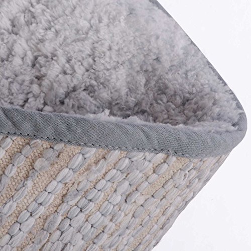Badematte Ombre silbergrau | Hochflor Badteppiche zum Set kombinierbar | verschiedene Größen vom Durschmatte bis zur Wannenvorlage (70x120cm) - 7