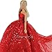 Produktbild Hochzeitskleid Langer Spitze Zug Ballkleid Abendkleid Kleidung Kleider für Barbie Puppen