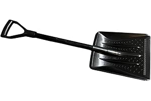 ELEX Trendi 85cm Plastic Snow and Ice Shovel with Sturdy Metal Shaft and Ergonomic Plastic Handle - Ideal for Car Boot, Garden Shed or Hall Cupboard