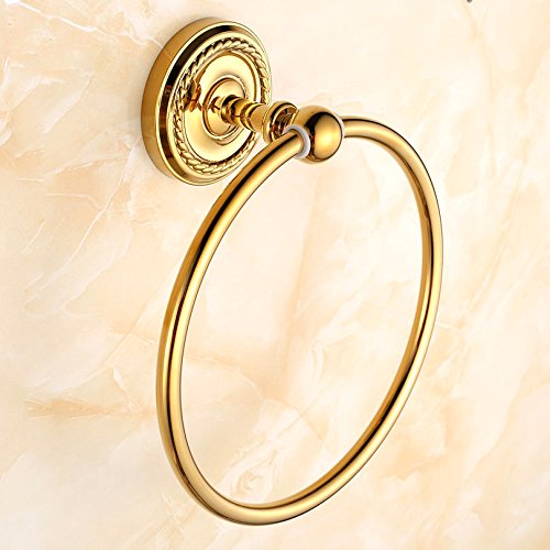 PinWei@ Nickel gebürstet Handtuch Ringe&Messingringe Bad Handtuch&keramische Handtuchring &Kupfer und vergoldet Handtuchring - 2