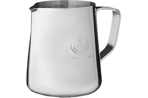 VIA CREMA ITALPARTS Bricco Latte Professionale Acciaio Inox 300 ml Lattiera Bricco Latte Bar Milk Jug (300 ML)