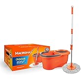 Macro Max Focus Otomatik Temizlik Seti, Pedalsız D&ouml;ner Sıkmalı 360 Başlıklı Mikrofiber Paspas