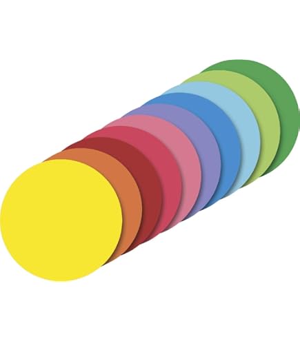 Cartes De Présentation 500 Rondes VGOODALL - 15cm - 12 Couleurs - Pour Réunions Et Brainstorming Outil Brainstorming