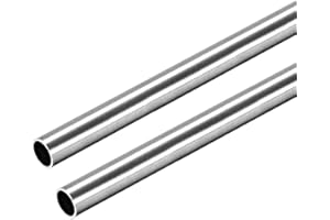 sourcing map 2Pcs Inoxidable Acero 304 Tubo Capilar, OD 6mm, 0.4mm Pared Grosor, 250mm Longitud Metal Tubos Recto sin Costura para Industria Maquinaria