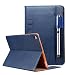 Produktbild iPad Multifunktional Schutzhülle Tablet Case, Miya Premium PU Leder Smart Stand Slim Cover mit Stiftablage und Wallet Kartensteckplatz Schutz für iPad Business Stil Taschen(IPAD air/AIR 2/PRO 9.7/2017 NEW IPAD/iPad 9.7 2018,Blau)