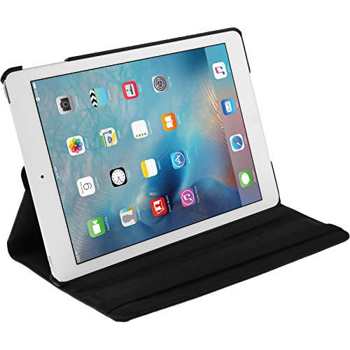 PhoneNatic Kunst-Lederhülle für Apple iPad Mini 4 360° schwarz Tasche iPad Mini 4 Hülle + 2 Schutzfolien