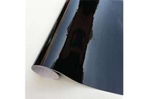SKYMEX VINYL WRAP Black Gloss Car VINYL WRAP STICKER FILM CAR VINYL WRAPPING AIR BUBBLE FREE 1M x 1.52M