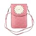 Produktbild Contever® Retro Chrysantheme-Muster Handy-Beutel Tasche mit Berührungssensitiver Bildschirm für Telefon Unter 6 Zoll PU Leder Schultertasche / Umhängetasche Damen -- Rosa