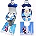 Produktbild 3 STÜCKE Set Phantasie Schneemann Toilettensitzbezug und Teppich Badezimmer Set Weihnachtsdekor Weihnachten Schneemann Toilette Fußpolster Wassertankabdeckung Hauptdekoration (a)