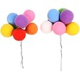 60-teiliges Ballon-Kuchenaufsatz Set – Bunte Latex-Ballons Mit Konfetti, Strohhalmen & Bändern Für Geburtstagstorten