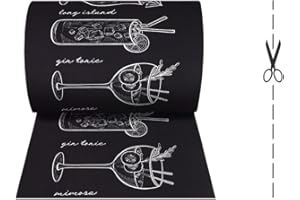 OLIVO TAPPETI OLIVO.shop - JOKE Tappeto cucina antiscivolo lavabile, tappeto in gomma antimacchia, passatoia cucina moderna, corsia disponibile su misura, Cocktail (50x240 cm)