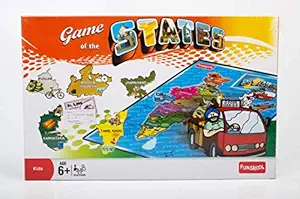 Funskool Games - Game Of States, Eduaction and fun board game, The ultimate geographical game, Learn the location of states and its capitals, Kids & family, 2 - 4 players, 6 & above