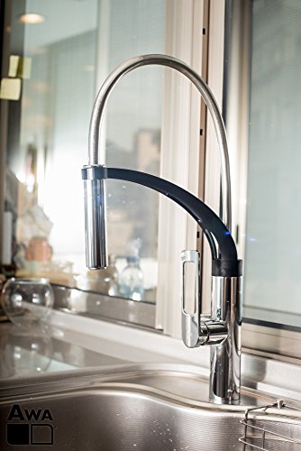 AWA – JUN – Küchenarmatur – Spültischarmatur mit Geschirrbrause – Chrom - 4