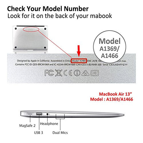 Case MacBook Air 13 Hülle Blau und weiß，iCasso Medallion Design Ultra Slim Dünn Kratzfeste matt rutschfest Hartschale Kunststoff Schutzhülle Snap case für MacBook Air 13 Zoll (Modell: A1369 / A1466) - 2