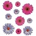 Produktbild Unbekannt 10 tlg. Set Sticker / Wandtattoo / Wandsticker - Margerite Blumen Weiß Chrysantheme Blume Blüte Gerbera Aufkleber / Wandaufkleber / Fenstersticker - Blumenmuster - Wohnzimmer & Kinderzimmer
