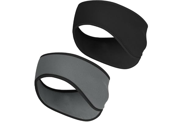 AOOSA 2 st öronvärmare pannband, vinteröronmuffar för vuxna män och kvinnor, håll dig varm och mysig, mjuka bekväma öronmuffar, termiska pannband för kallt väder löpning yoga skidåkning utomhus sport