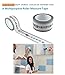Produktbild [ 2 Roll ] Wasserdichtes Lineal Tape Maß, dekoratives Papierband 25mm x 10 Meter / Rolle, 1 Meter Zyklus Skala Selbstklebendes Papierband, abnehmbar Kein klebriges Kleber Lineal Tape, Hand geschreddertes Maßband, wiederverwendetes Band Maßnahme