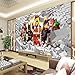 Produktbild BXZGDJY Selbstklebende Wandbilder 3D-Wandkunst (B) 350X (H) 256Cm Menschen Allianz Tapete Tapete Cartoon Tapete Kinderzimmer Wandtuch Fototapete Schlafzimmer Wohnzimmer Hintergrund
