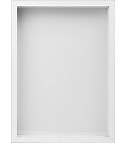 Cadre 3D Boîte En Bois TOUYINGER 25x25cm - Cadre Profond Pour Souvenirs, Photos, Médailles, Mariage - 27x27x4.5cm