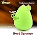 VMAGIC Premium Pro Makeup Sponges Beauty Sponge Blender for Flawless, Applicator, Highlight and Foundation (Lemon Green)