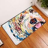Tamaño: 50*80cm/20*32inch Lihan Diseñador Alfombra de Piso de Cocina Alfombra de Franela Alfombra de baño Antideslizante Alfombra Tapetes de Puerta Súper Absorbente felpudos Frikis Navidad Gatos, Perro 5 50 * 80cm/20 * 32inch