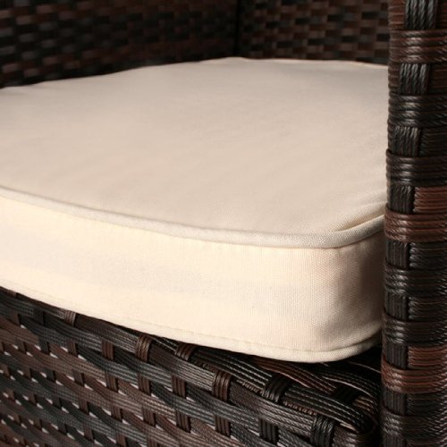 Miadomodo Bequeme Stühle aus Polyrattan in Braun Gartenmöbel im 2er Set inkl. Sitzkissen