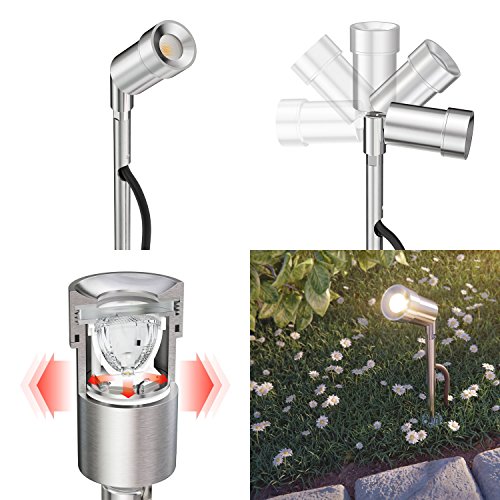 parlat LED Gartenstrahler Spico mit Erdspieß für außen IP44 68lm warm-weiß 3er Set - 3