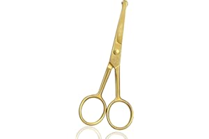 WISH BEAUTY,THE ROYAL ELEGANCE wishbeauty Tijeras de peluquería para niños, puntas redondas y curvadas, tijeras de corte de pelo para niños, tijeras de corte de pelo, tijeras de peluquería profesionales para bebés (tijeras