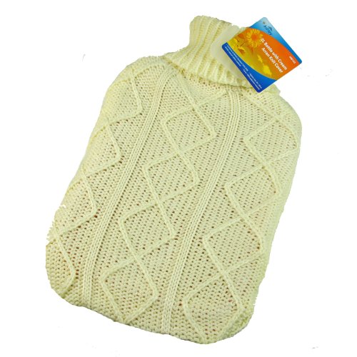Ashley 2L Hot Water Bottle with Arran Knitted Cover