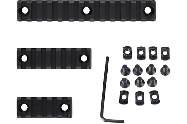ToopMount Picatinny Rail 5-Slot 7-Slot 13-Slot Aluminium léger 3 pièces Rail Picatinny Weaver pour la Chasse en Plein air