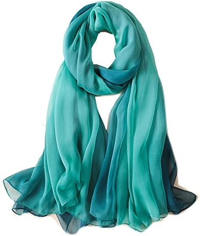 YUCH Ladies Scarf Elegant And Soft Sunscreen Shawl,Green,170*145Cm,