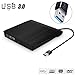 Produktbild External DVD Laufwerk,Hugoo USB 3.0 Externe DVD-RW DVD CD Brenner Laufwerk Burner Drive Superdrive für Apple MacBook Pro, Air and iMac, Windows 2000/XP/Vista/7/8/8.1 ,PC und Laptops/Desktop mit USB-Ports -Schwarz