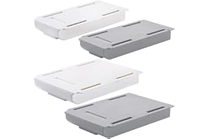 Forreen niewidoczne pudełko do przechowywania, 4 sztuki, pudełko do przechowywania pod stołem, szuflada na biurko, niewidzialne pudełko do przechowywania artykułów piśmienniczych