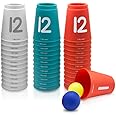 i-Scream media] Stacking cups with numbers, sports stack, speed cup (12pieces White/Orange/Mint) (Mint)