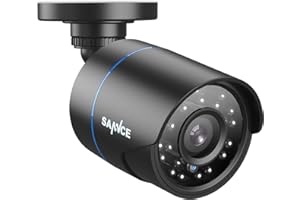 SANNCE 1080P 4-en-1 IP66 CCTV Cámara de Seguridad AHD/TVI/CVI/CVBS Cámara de Vigilancia Resistente Analógica Bala 2MP Interior/Exterior 100 pies Visión Nocturna Negro
