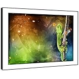 BBFA178C arte enmarcado cuadro de la pared de impresión - (camaleón Rana Trippy Espacio)...